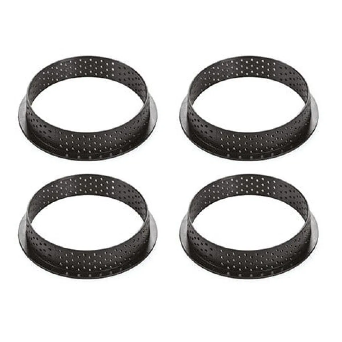 Silikomart Taartring Exoglass Geperforeerd Ø10x2 Set/4 New
