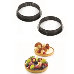 Silikomart Silikormart Taartring Exoglass Geperforeerd Ø15x2cm set/2