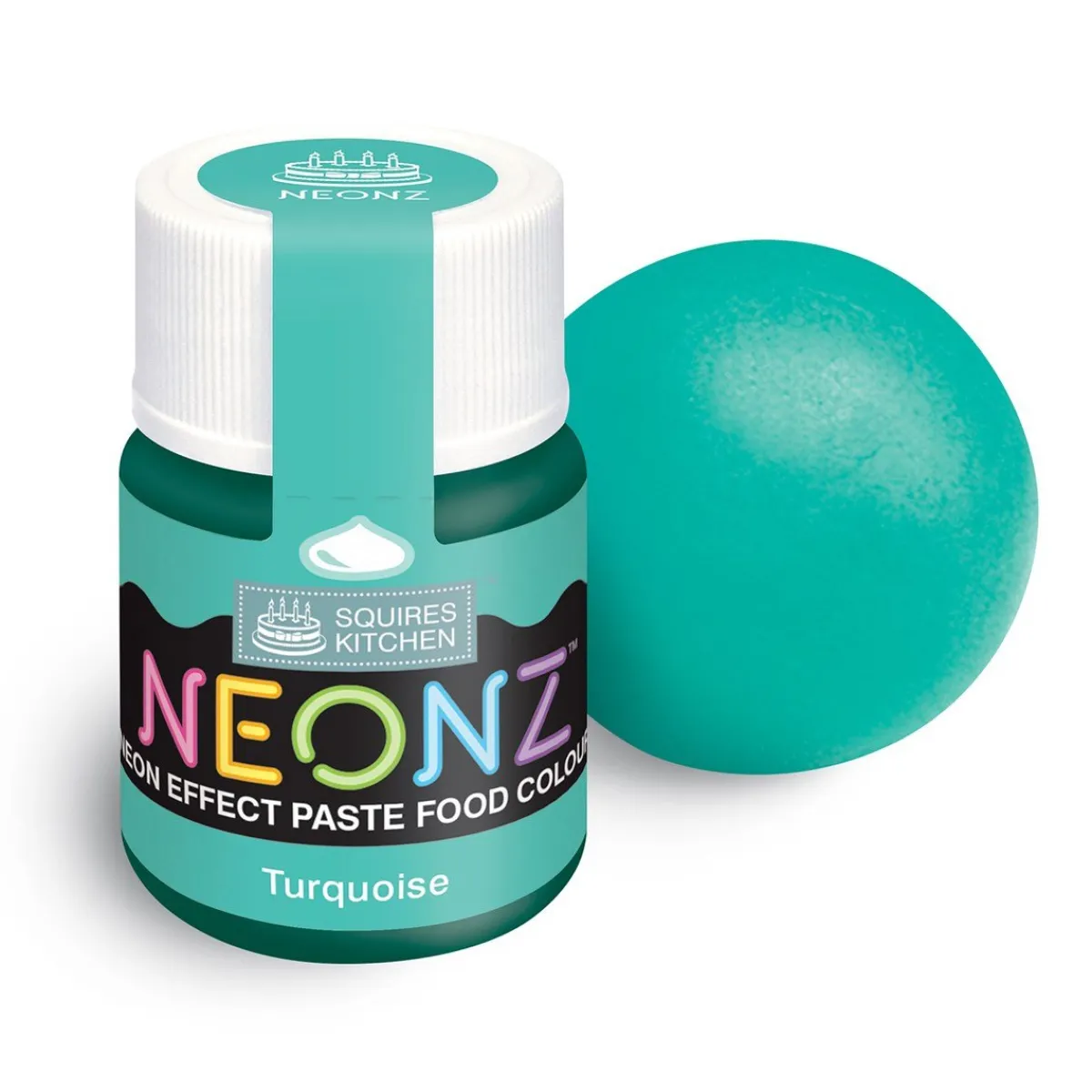 Squires Kitchen SK NEONZ Kleurstof Gel Turquoise 20g** Hot