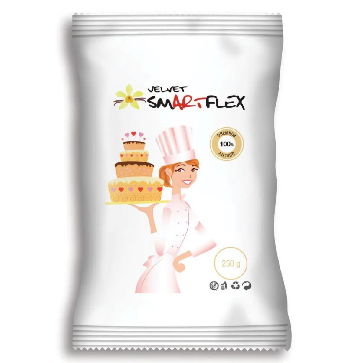 SmartFlex Fondant Wit Velvet Vanille 250g Best