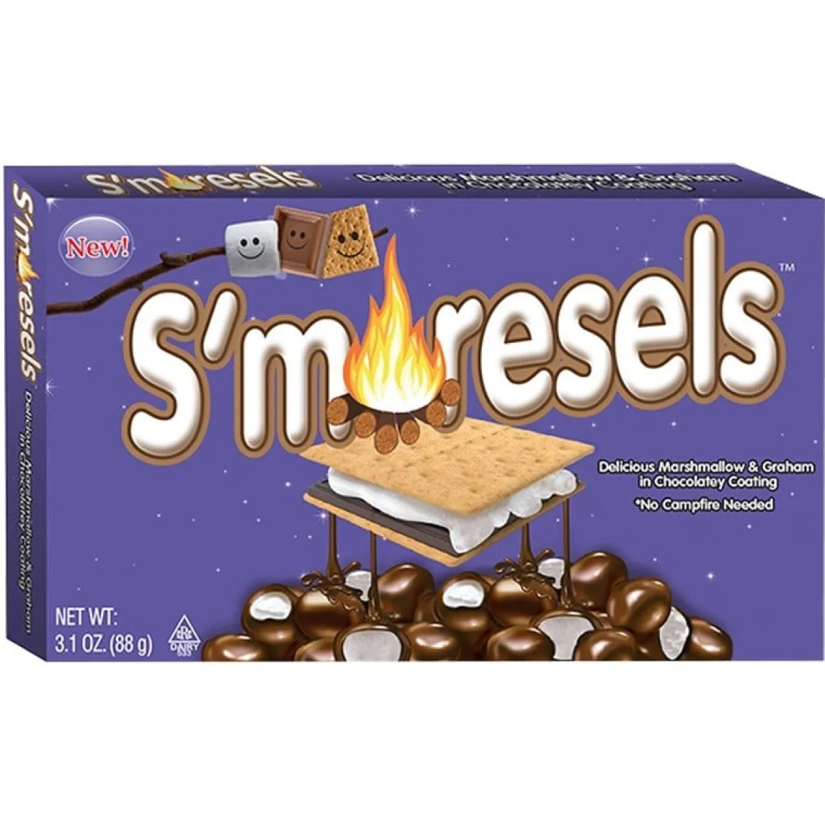 Overig S'moresels Bites Marshmallow in Chocolate 88g