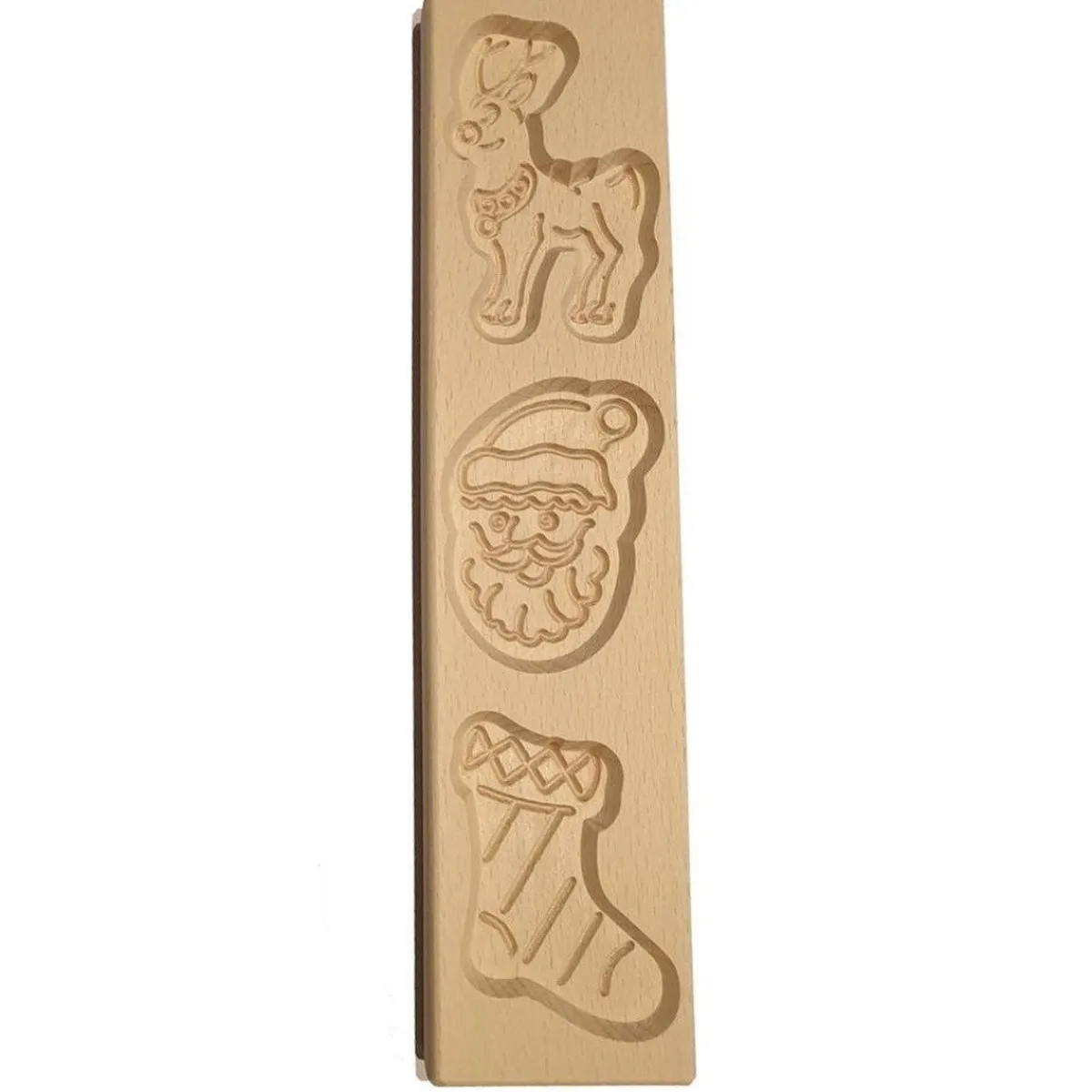 Overig Speculaasplank Kerst (Rendier/Kerstman/Sok) (3x) 9x8cm. Best