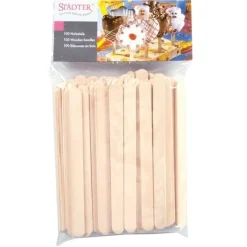 Städter Lolly/IJsstokjes plat hout 100 stuks 11cm Hot