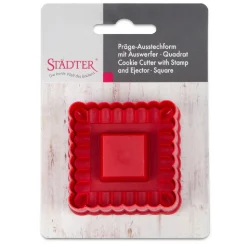 Städter Plunger Cutter Vierkant Gekarteld 6cm** Discount