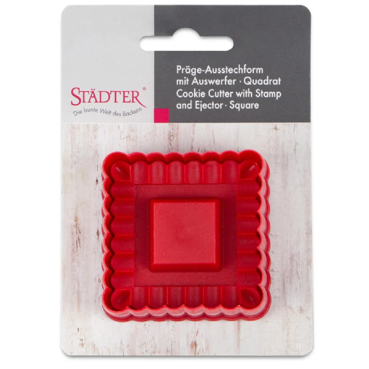 Städter Plunger Cutter Vierkant Gekarteld 6cm** Discount
