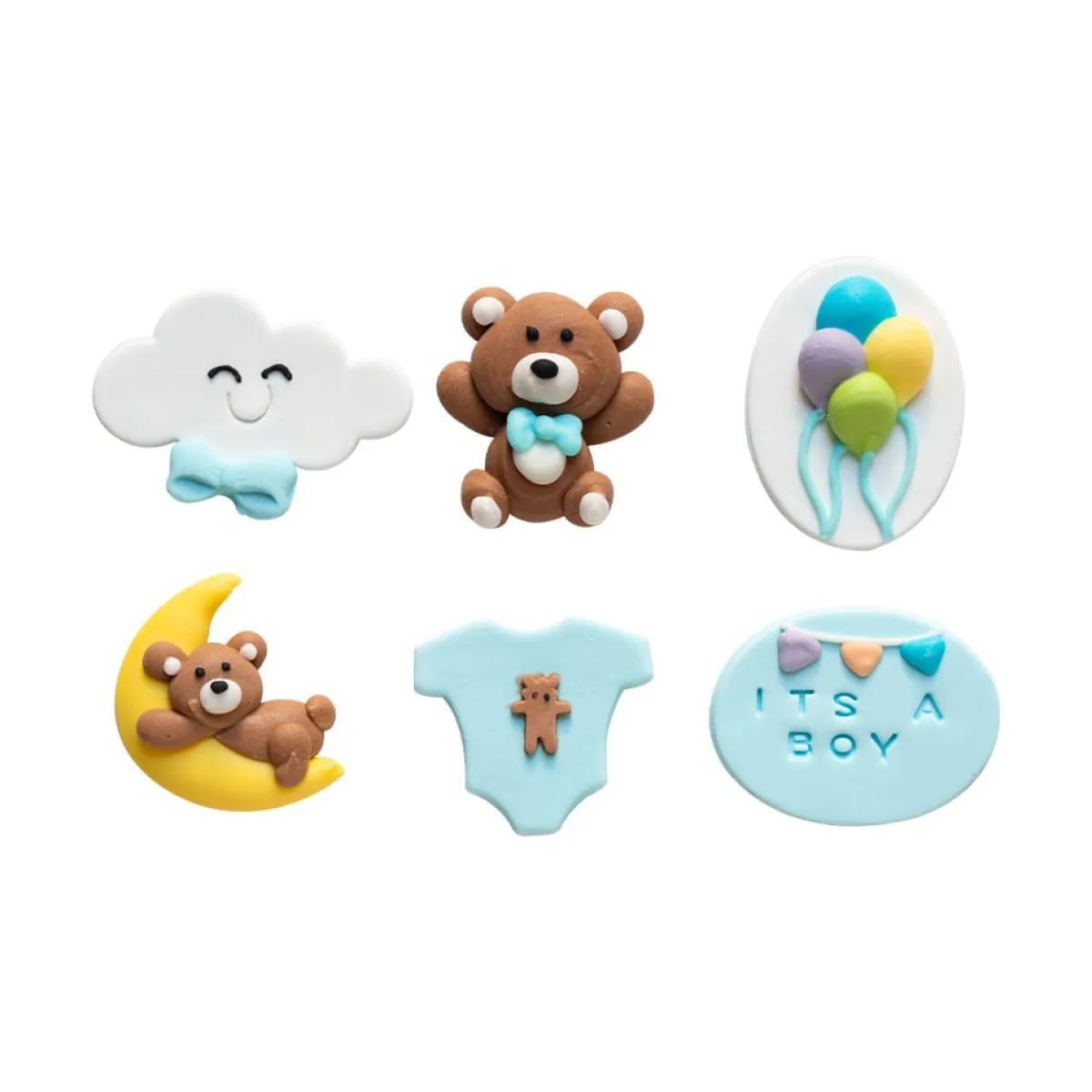 Decora Suikertie Baby Blauw 4cm 6st. Clearance