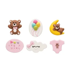 Decora Suikertie Baby Roze 4cm 6st. Discount