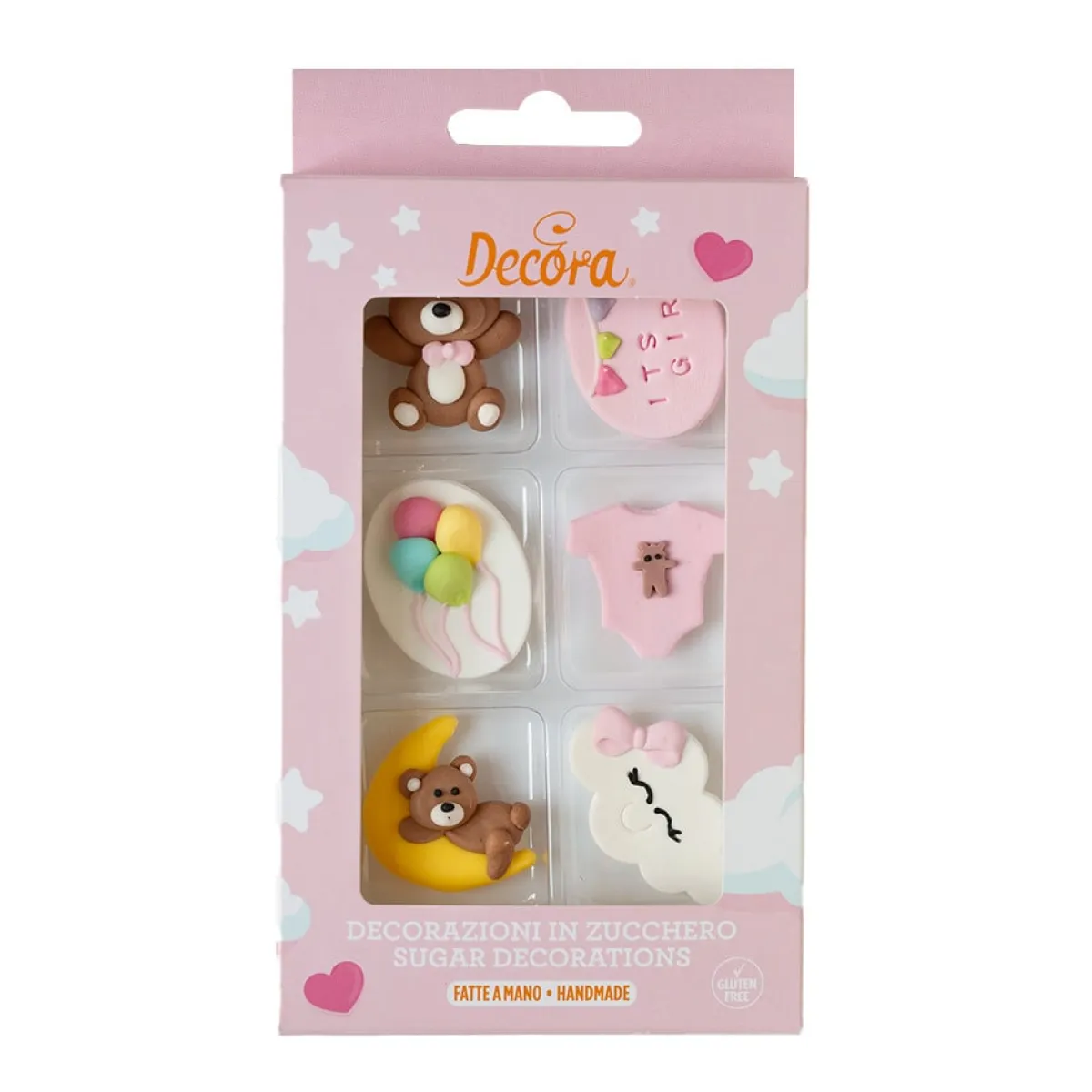 Decora Suikertie Baby Roze 4cm 6st. Discount