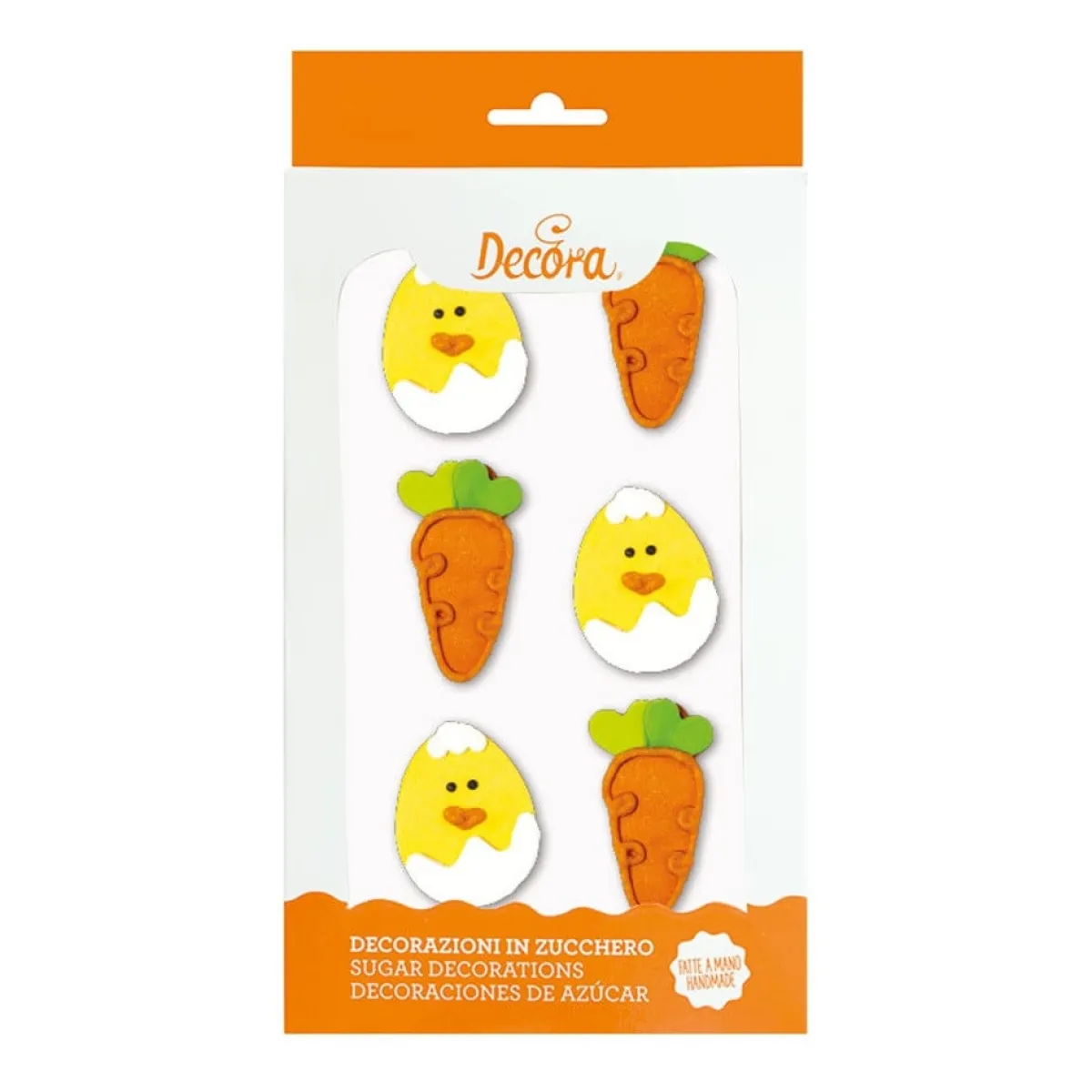 Decora Suikertie Wortel en Ei 6st. 5cm** Discount