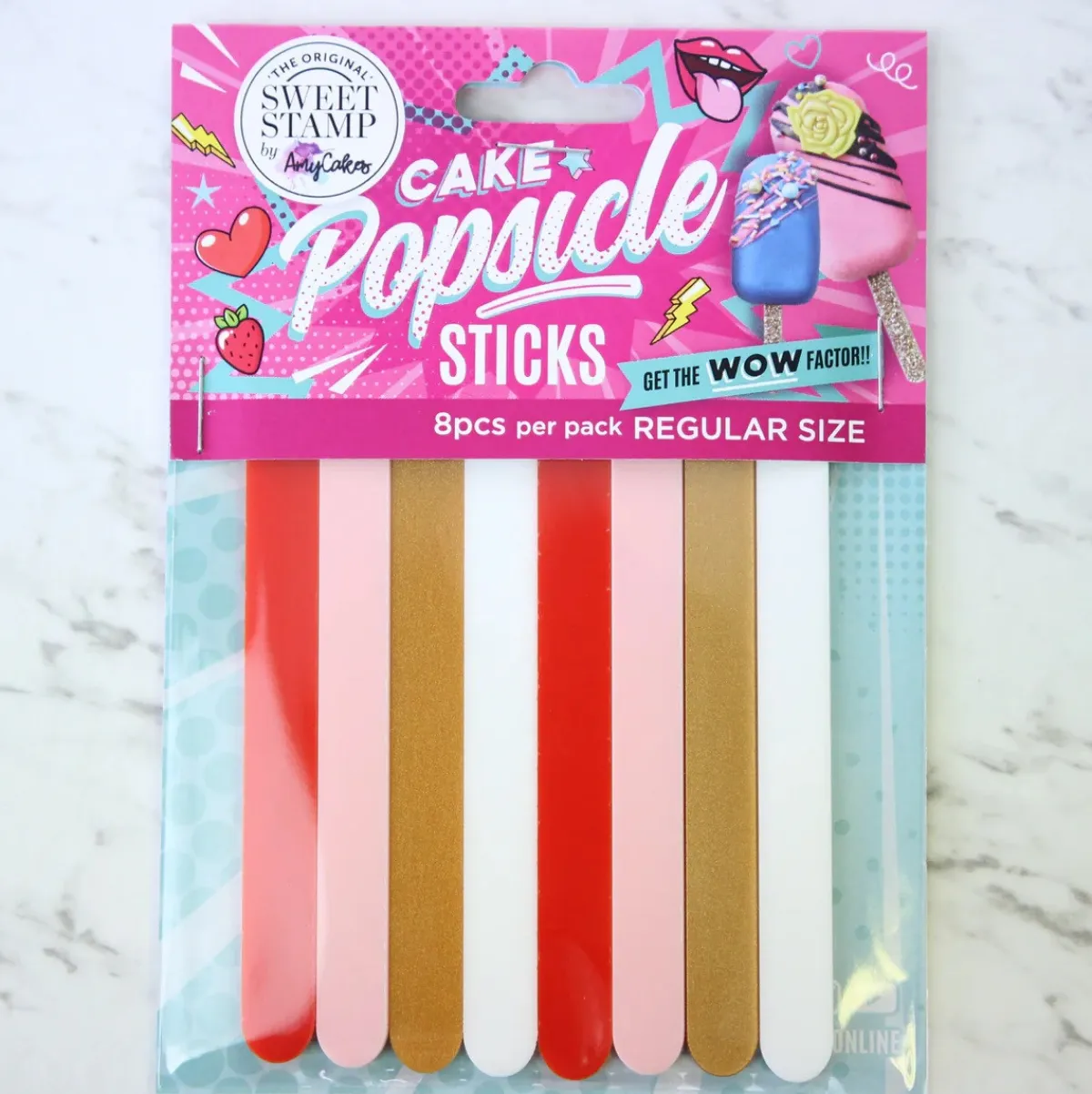 Sweet Stamp Lolly/IJsstokjes Herbruikbaar Set/8 Discount