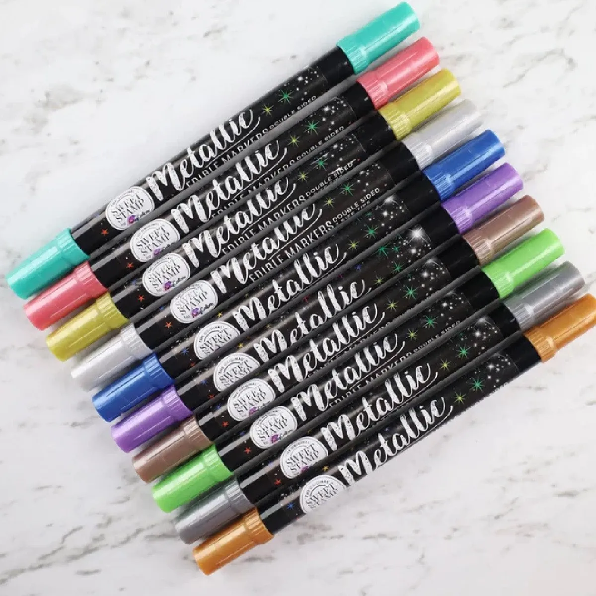 Sweet Stamp Stift Eetbare Inkt Dubbelzijdig Metallic Blauw Outlet
