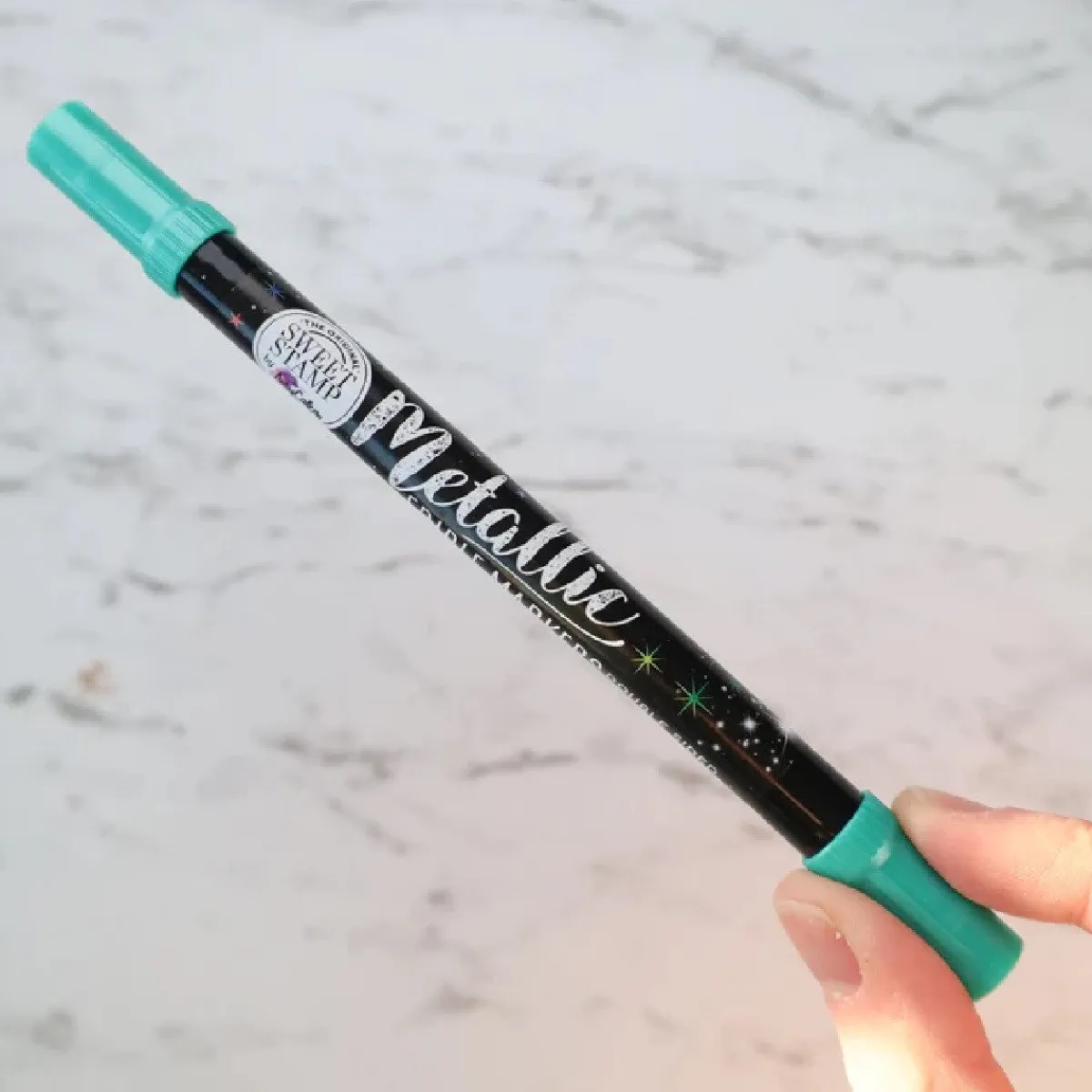 Sweet Stamp Stift Eetbare Inkt Dubbelzijdig Metallic Teal Sale