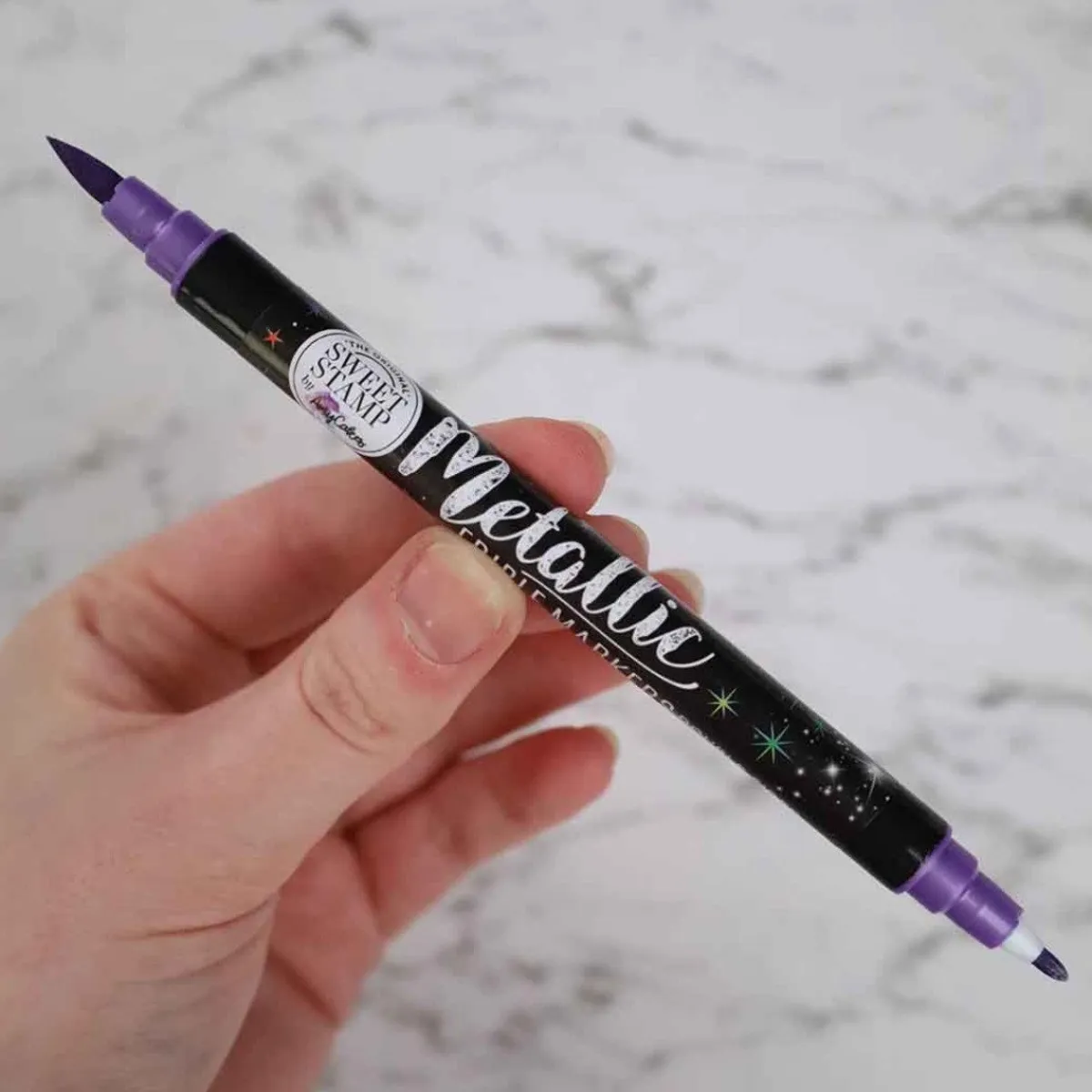 Sweet Stamp Stift Eetbare Inkt Dubbelzijdig Metallic Paars Online