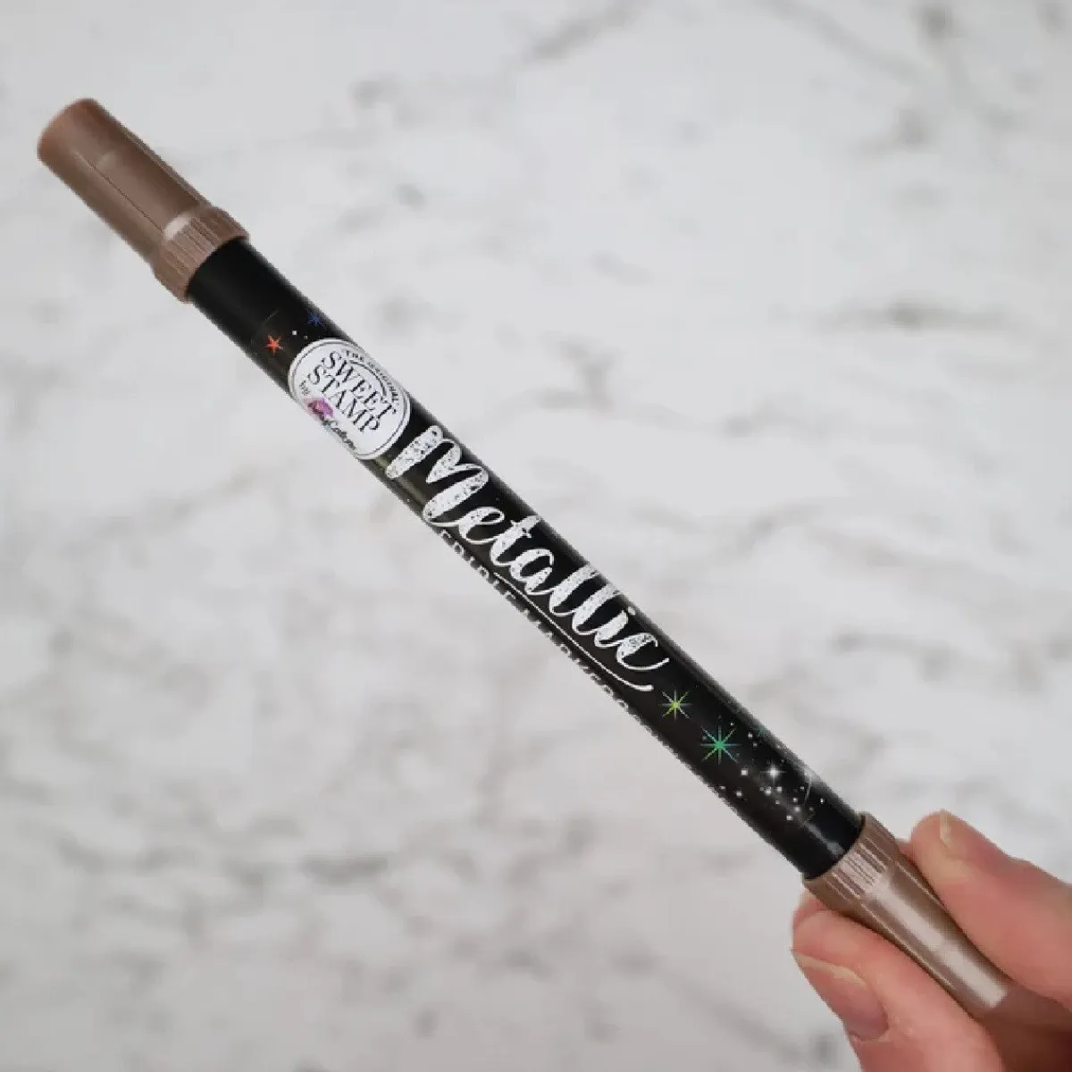 Sweet Stamp Stift Eetbare Inkt Dubbelzijdig Metallic Bruin Outlet