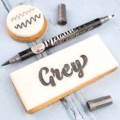 Sweet Stamp Stift Eetbare Inkt Dubbelzijdig Metallic Grijs Online
