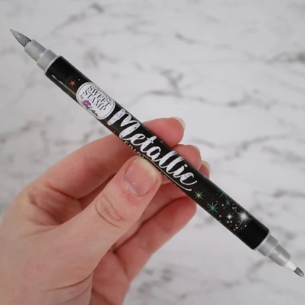 Sweet Stamp Stift Eetbare Inkt Dubbelzijdig Metallic Grijs Online