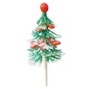 Overig Taartdecoratie Dennenboom Groen Rode Top Prikkers 144 stuks Clearance