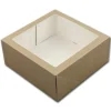 BrandNewCake Taartdoos met venster 21x21x9cm. Kraft 3st