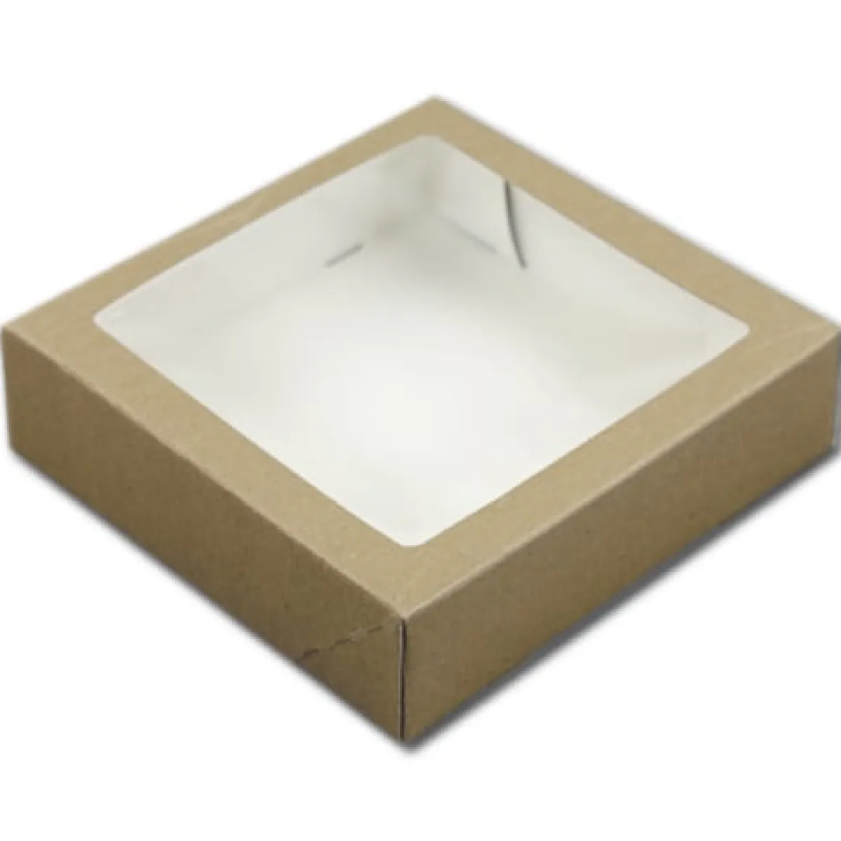 BrandNewCake Taartdoos met venster 19x19x5cm. Kraft 3st Clearance