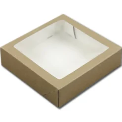 BrandNewCake Taartdoos met venster 19x19x5cm. Kraft 50st New