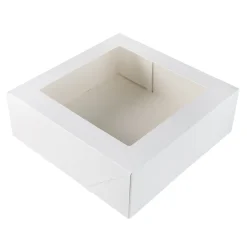 BrandNewCake Taartdoos met venster 26x26x9cm. Wit 3st Online