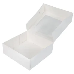 BrandNewCake Taartdoos met venster 26x26x9cm. Wit 3st Online