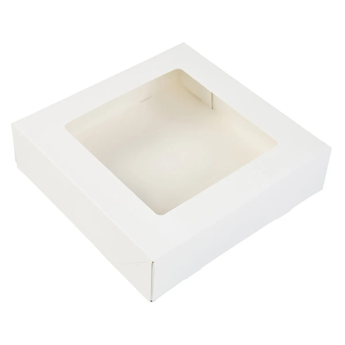 BrandNewCake Taartdoos met venster 19x19x5cm. Wit 3st Clearance