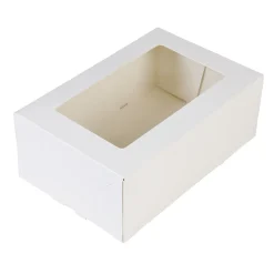 BrandNewCake Taartdoos met venster 24x16x9cm. Wit 3st New