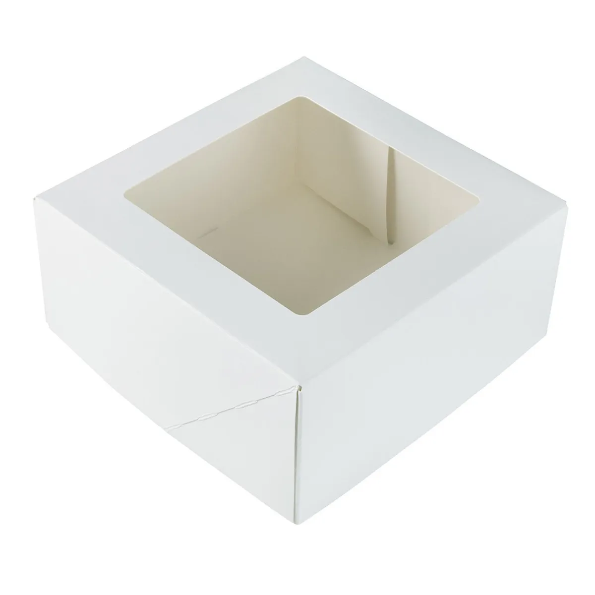 BrandNewCake Taartdoos met venster 19x19x9cm. Wit 50st Outlet