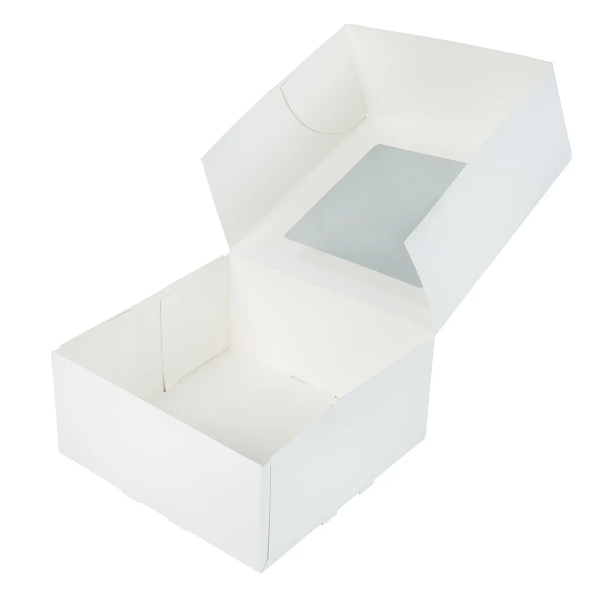 BrandNewCake Taartdoos met venster 19x19x9cm. Wit 50st Outlet