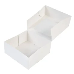 BrandNewCake Taartdoos met venster 21x21x9cm. Wit 50st Hot