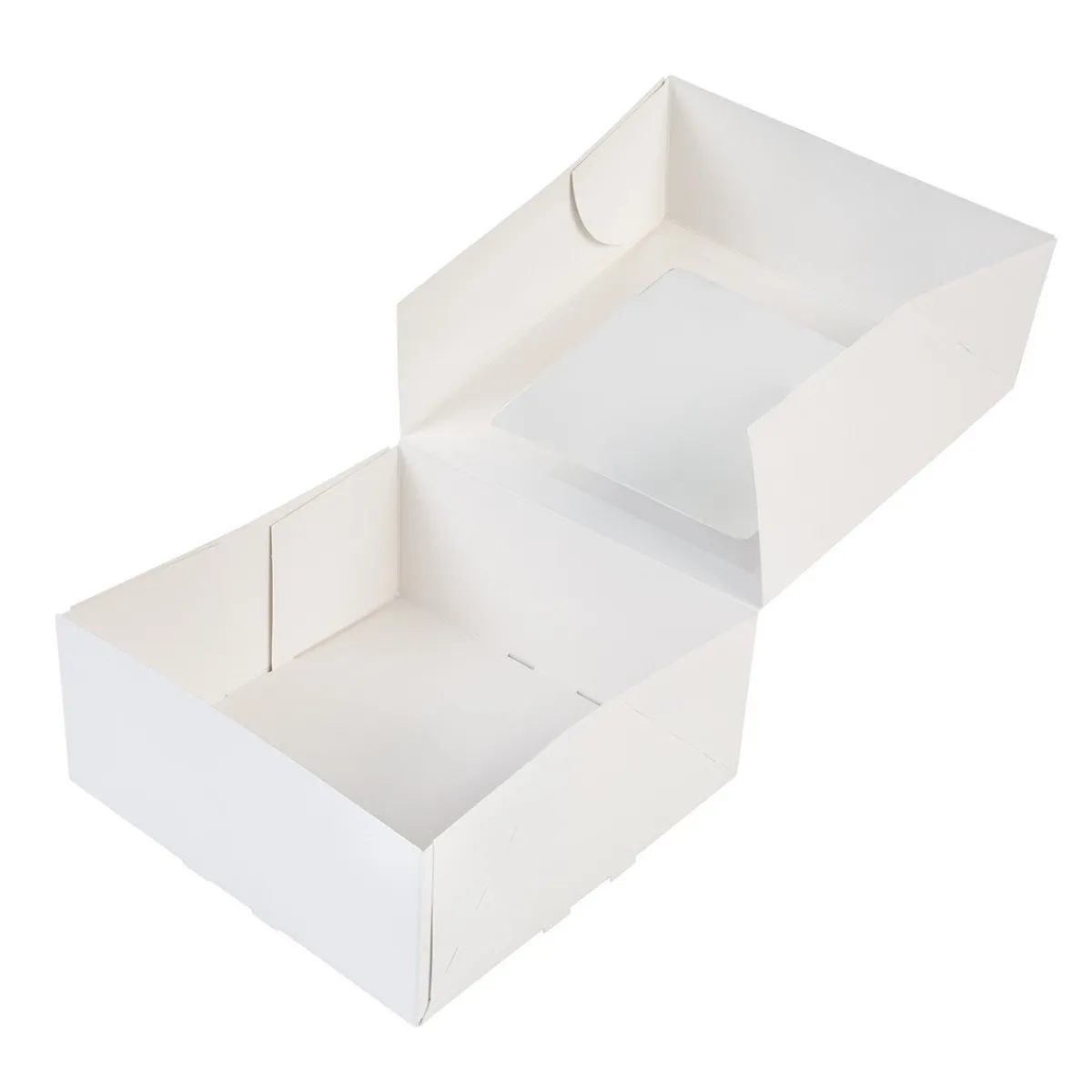 BrandNewCake Taartdoos met venster 21x21x9cm. Wit 50st Hot