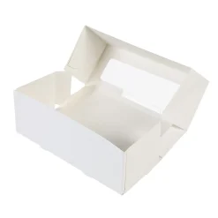 BrandNewCake Taartdoos met venster 26x12x7cm. Wit 50st