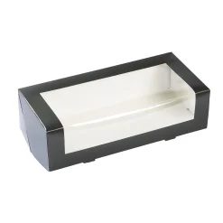 Overig Taartdoos met venster 26x12x7cm Zwart Hot