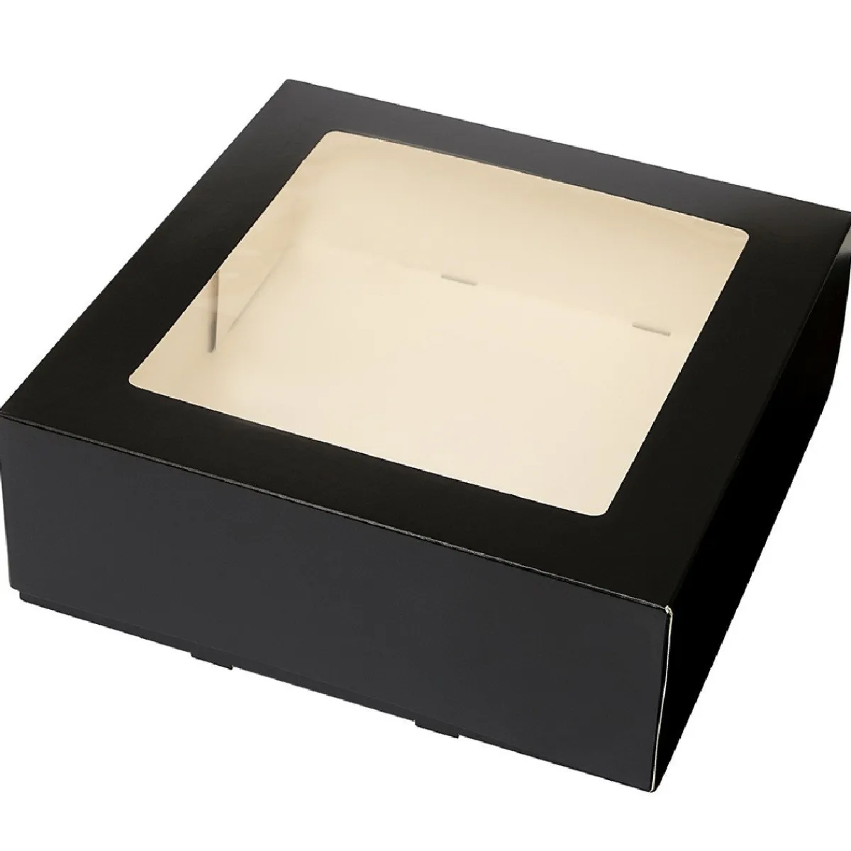 BrandNewCake Taartdoos met venster 26x26x9cm. Zwart 50st Online