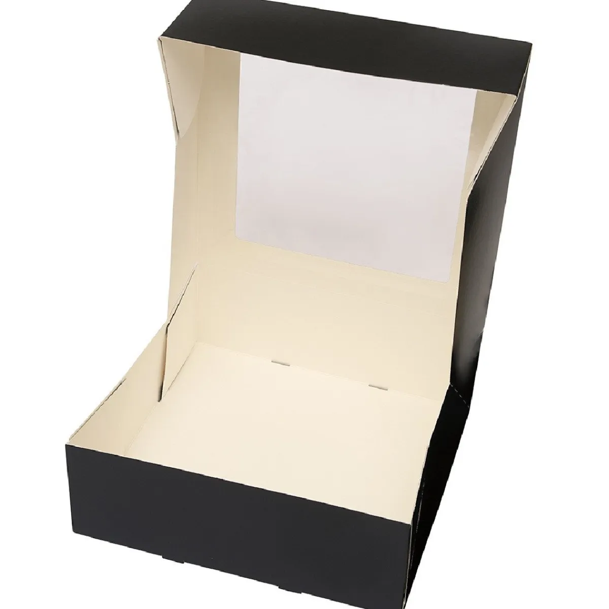 BrandNewCake Taartdoos met venster 26x26x9cm. Zwart 50st Online