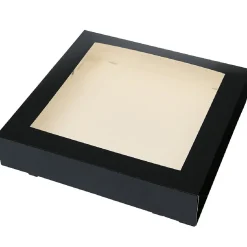 BrandNewCake Taartdoos met venster 30x30x6cm. Zwart 50st Hot