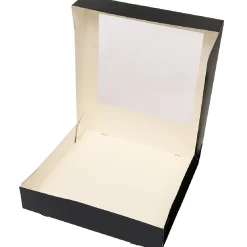 BrandNewCake Taartdoos met venster 30x30x6cm. Zwart 50st Hot