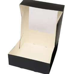 BrandNewCake Taartdoos met venster 26x26x9cm. Zwart 3st Online