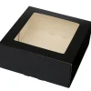 BrandNewCake Taartdoos met venster 21x21x9cm. Zwart 3st Hot