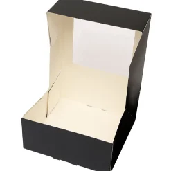 BrandNewCake Taartdoos met venster 21x21x9cm. Zwart 3st Hot