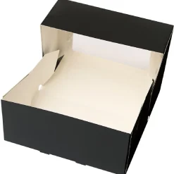 BrandNewCake Taartdoos met venster 21x14x9cm. Zwart 3st New