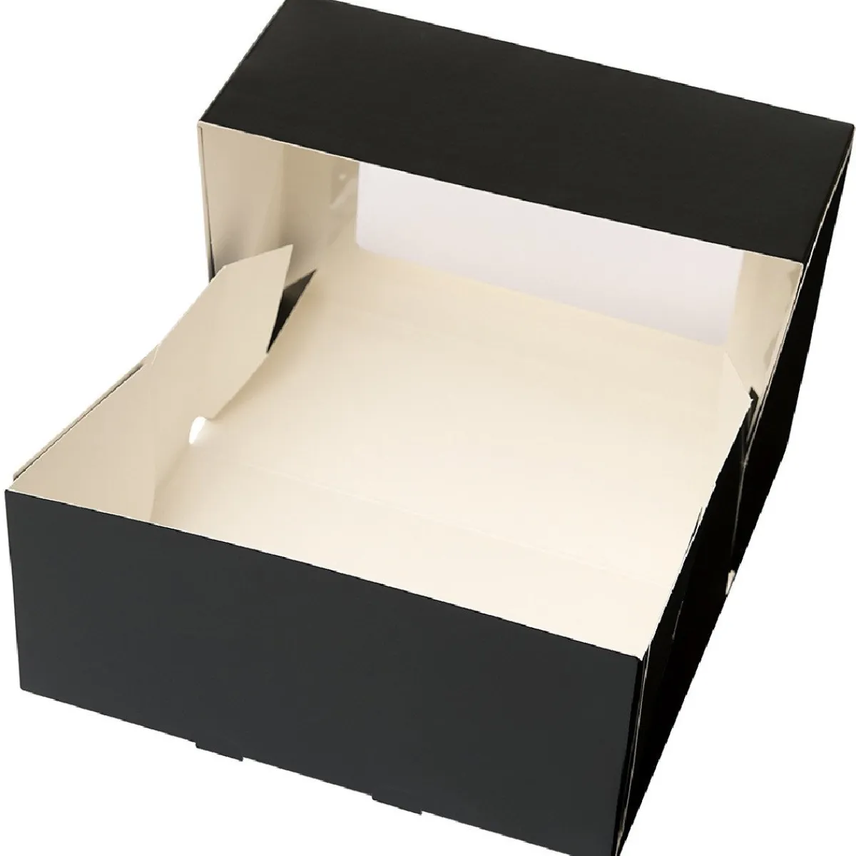 BrandNewCake Taartdoos met venster 21x14x9cm. Zwart 3st New