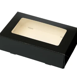BrandNewCake Taartdoos met venster 19x12,5x5cm. Zwart 50st Discount