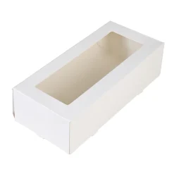 BrandNewCake Taartdoos Slof met venster 25x10x9cm. Wit 3st New