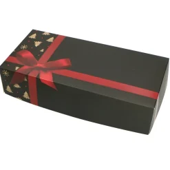 Overig Taartdoos Stol Klein 24x16x8cm. Zwart met Strik (Kerst)** Hot