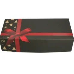 Overig Taartdoos Stol Klein 24x16x8cm. Zwart met Strik (Kerst)** Hot