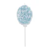 Overig Taartkaarsje Happy Birthday Blauw Glitter**