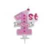Overig Taartkaarsje Roze 1ste Verjaardag** Best