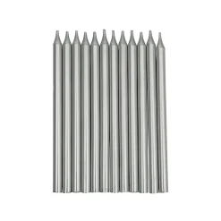 Overig Taartkaarsjes Lang Zilver 12st.** Clearance